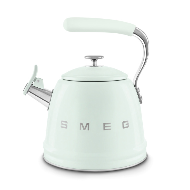 Smeg - Czajnik z gwizdkiem, pastelowa zieleń 50's style WKF01PG.