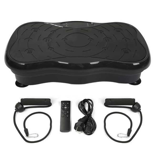 EXTRALINK Moonwalk Spinmove Platforma Wibracyjna Fitness 200W Bluetooth Gumami Oporowymi Czarna