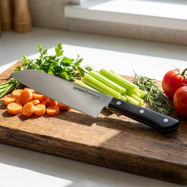 Samura Harakiri Nóż Santoku 17.5 cm AUS-8 58HRC