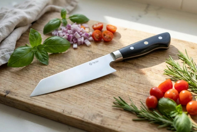 Nóż Bunka Dan Woo ze stali DC53, ostrze 15,5 cm, rękojeść G10