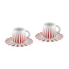 Filiżanki do kawy ze spodkami Alessi Delight NZ08SET, 2 szt., czerwone, 110 ml