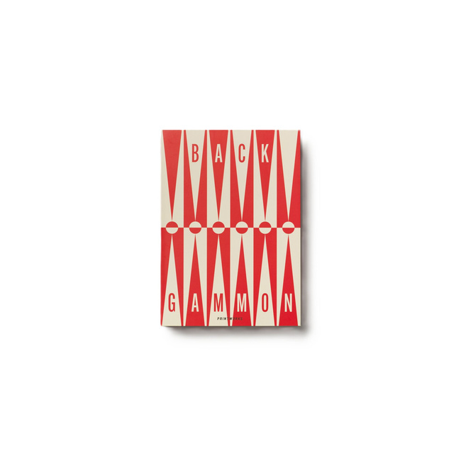 Backgammon Printworks Art of Backgammon, czerwono-kremowy, dla 2 graczy