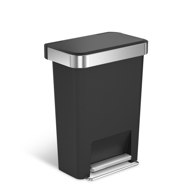Kosz na śmieci 45L pedałowy Liner Pocket - czarny Simplehuman