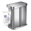 Worki na śmieci Simplehuman Custom Fit kod H, 30 do 35 l, 60 szt., białe