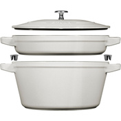 Zestaw 2 naczyń + pokrywka 24 cm Truflowy - Staub