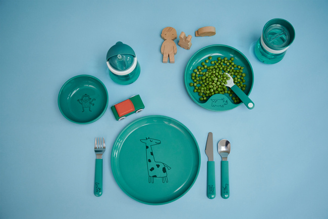 Talerzyk dziecięcy do karmienia Mio Deep Turquoise - Mepal