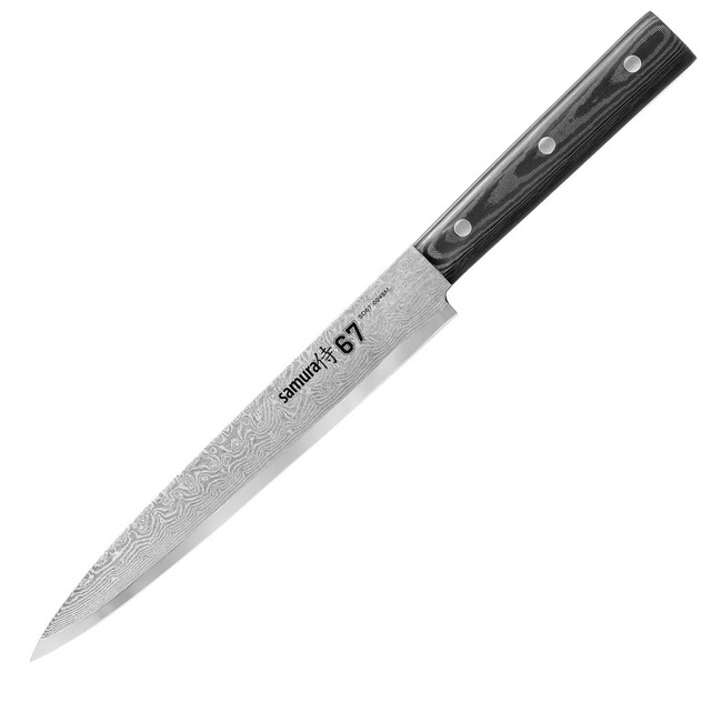Nóż do plastrowania Samura Damascus 67 SD67-0045M, slicer 19,5 cm, Mikarta