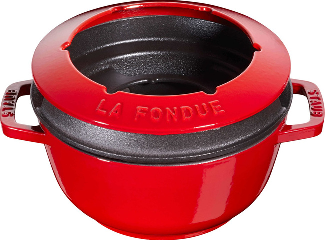 Staub Zestaw do fondue 18 cm, czerwony