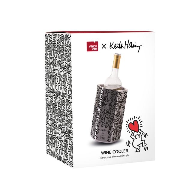 Cooler do wina Vacu Vin Hive x Keith Haring, stal nierdzewna
