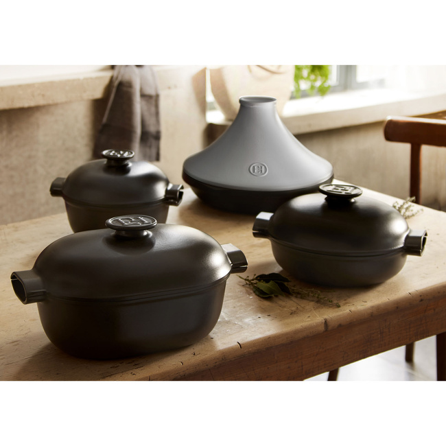 Owalny Garnek Ceramiczny "Delight" Na Indukcję 4l - Czarny Dp
