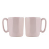 Dwa kubki ceramiczne z uszkiem 80 ml Fuori różowe 29941 - Vialli Design