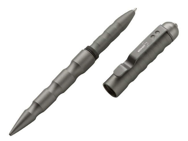 Długopis taktyczny Boker Plus MPP Grey 09BO091, aluminium, wkład Fisher Space Pen