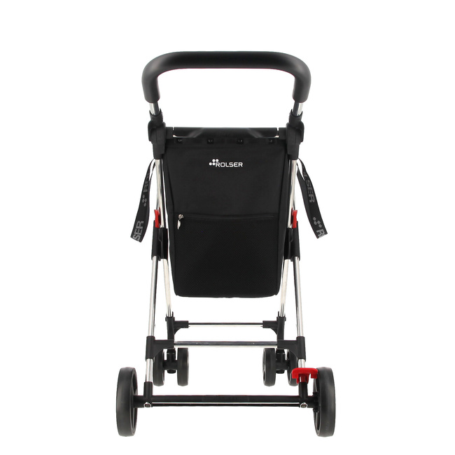 Wózek na zakupy Rolser Mini Basket MF M4B, czarny, 4 koła, torba 40 do 59 l