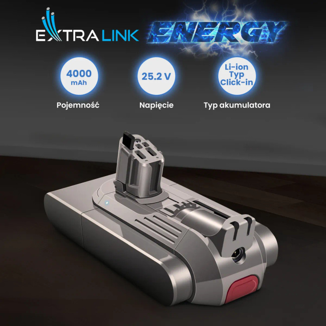Extralink | Bateria, akumulator do odkurzacza, zamiennik dla Dyson V11 V15 SV46 SV47 | (Click type) 25.2V 4000mAh