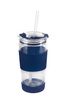 Kubek Termiczny Szklany Ze Słomką 600 Ml Granatowy Fuori 30381 - Vialli Design