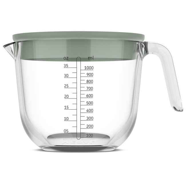 Dzbanek z miarką i pokrywką Mepal Chef It 1000 ml Nordic Sage, szklany