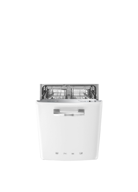 Smeg - Zmywarka do Naczyń, 60 Cm, 50S, Biały 50's Style Stfabwh3 Biały (Chromowany Uchwyt).