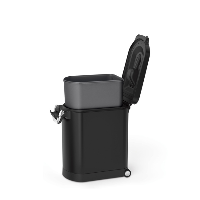 Pojemnik na karmę dla zwierząt 25 l - matowa czarna stal - Simplehuman