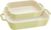 Cooking Zestaw 2 półmisków prostokątnych, jasnozielony - Staub