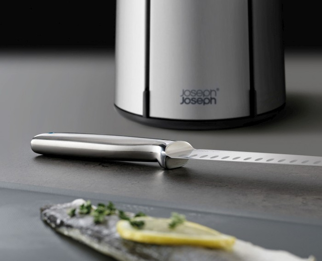 Zestaw 5 noży Joseph Joseph Elevate Steel w obrotowym bloku ze stali