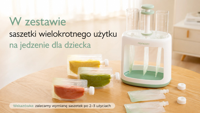 Momcozy SE01 Baby Food Maker urządzenie do jedzenia dla dzieci przecierów przechowywania żywności