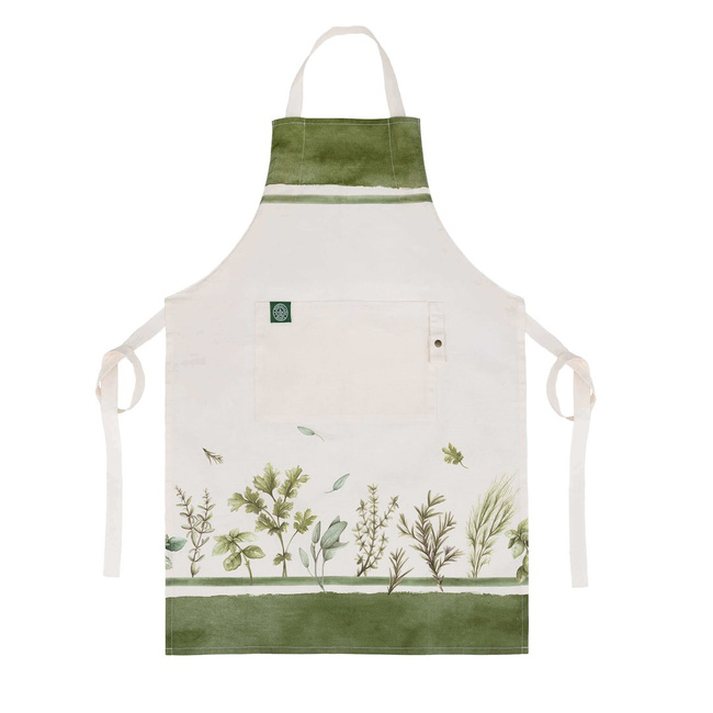 Fartuch kuchenny Coltivia bawełna 60x90 cm La Porcellana Bianca z otwieraczem do butelek i kieszeniami