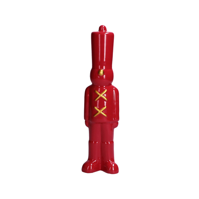 Figurka żołnierz Rituali Domestici Sullattentisto, czerwona, kamionka, 26 cm