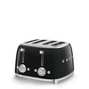 Smeg - Toster, Cztery Kromki, Czarny 50's Style Tsf03bleu Czarny.