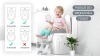 Extralink Kids | Nakładka na sedes ze stopniem | szara, do nauki WC, dla dzieci, drabinka do deski, na toaletę