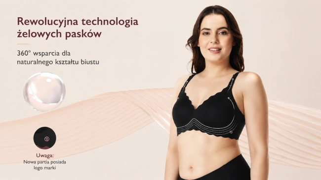 Biustonosz do karmienia Momcozy YN46 bezszwowy, rozmiar 3XL, czarny w kwiaty