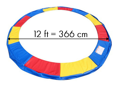 Kolorowa Osłona Sprężyny Do Trampoliny 366 374 Cm 12ft - Multistore