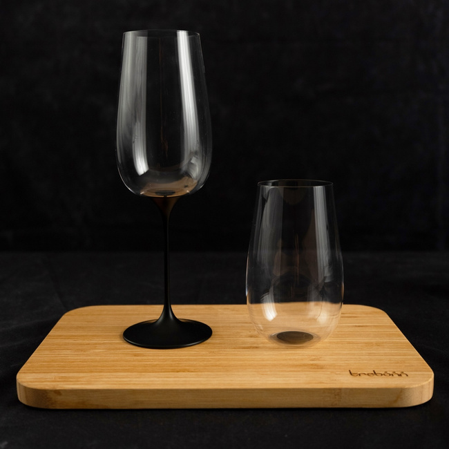 Kieliszki do wina musującego Trebonn SplitGlass Origini Trento, czarne, 560 ml, 2 szt.
