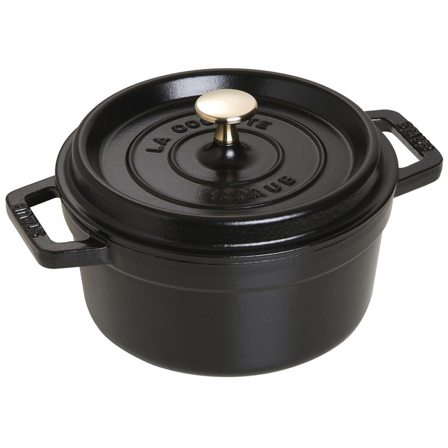 Staub La Cocotte Garnek Żeliwny Okrągły 2.2 Ltr, Czarny