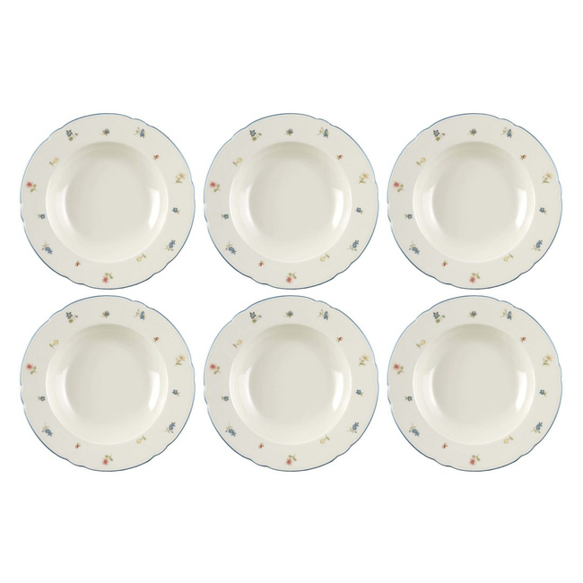 Seltmann Marie-Luise Streublume Zestaw 6 talerzy do zupy 23 cm