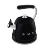 Smeg - Czajnik z gwizdkiem, Czarny SDA 50's Style WKF01BL.