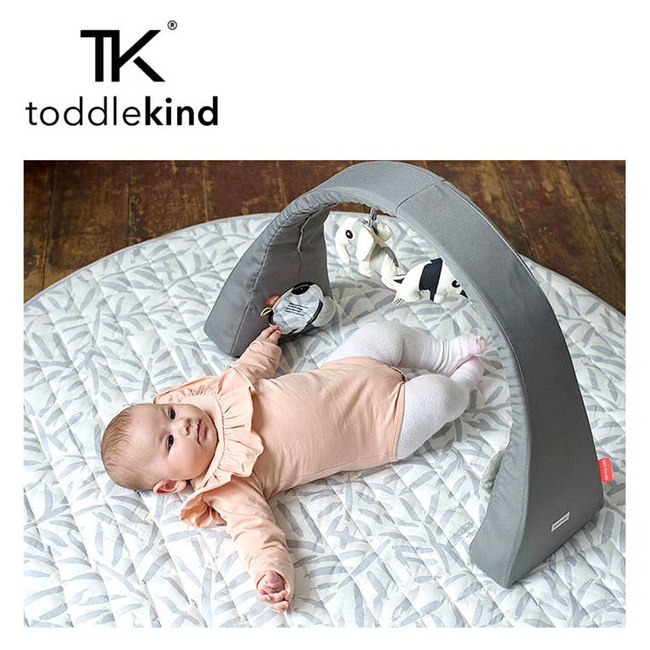 Toddlekind Mata do zabawy z bawełny organicznej dwustronna nieprzemakalna Nappy Free Playmat Stone