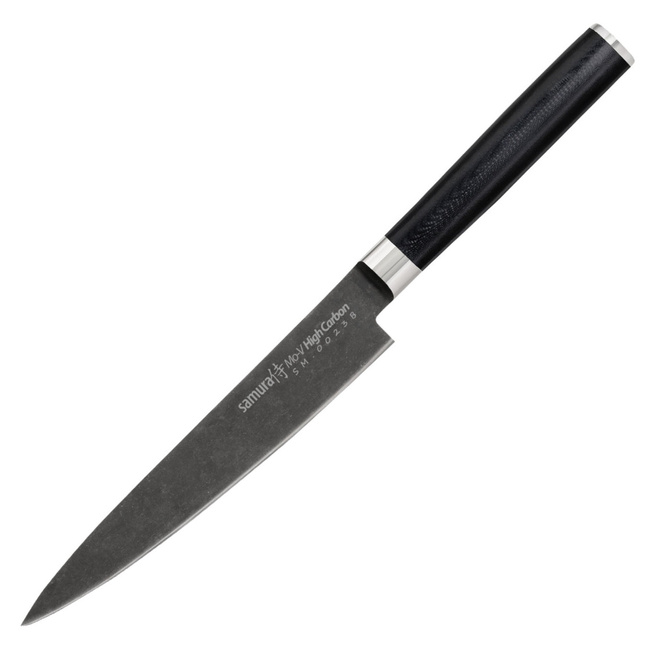 Nóż Kuchenny Samura Mo-V Stonewash, Utility 150mm, Stal Wysokowęglowa
