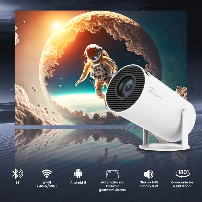 Extralink Smart Life Smart Projector ESP-300 | Projektor | 200 ANSI, 720p, Android 11