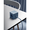 listwy zasilające do biura 1 gniazdo z podwójnym usb-c 30 W i podstawą magnetyczną 3 m niebieska - Avolt