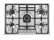 Smeg - Płyta kuchenna CLASSICA PGF75-4 Stal nierdzewna (chromowane pokrętła)