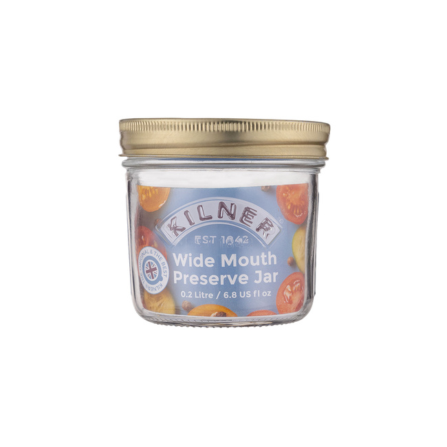 Słoiki na przetwory z szerokim otworem 0,2L Wide Mouth Preserve - Kilner