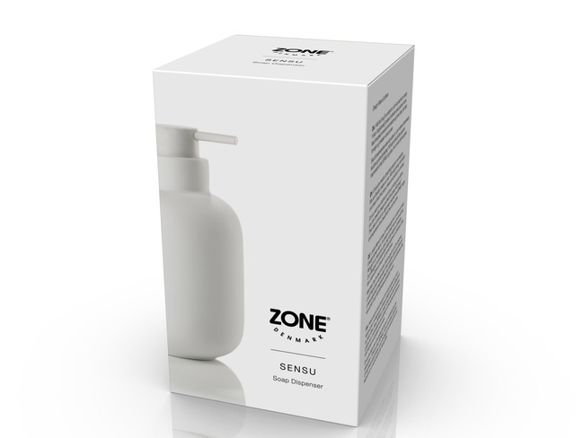 Dozownik do mydła Zone Denmark Sensu 300 ml, kamionka, biały