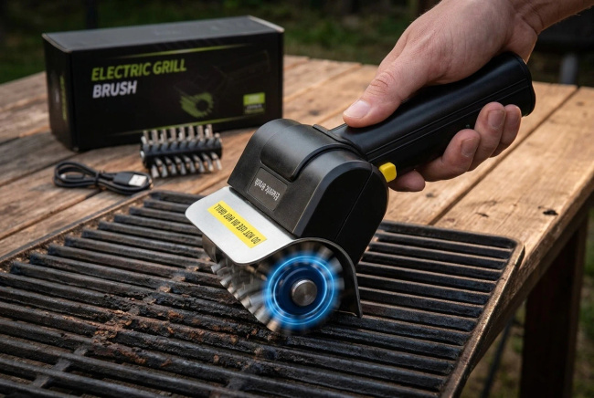 Powerlink by Extralink Cleangrill 360 | Elektryczna szczotka do czyszczenia grilla | Usb-c