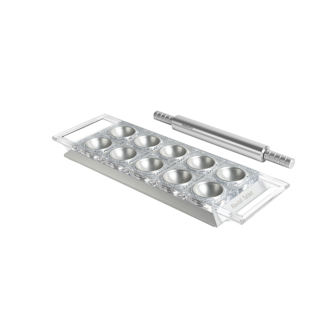 formy do ravioli w kwadratach 5 x 5 cm 10 szt srebrna design line - Marcato