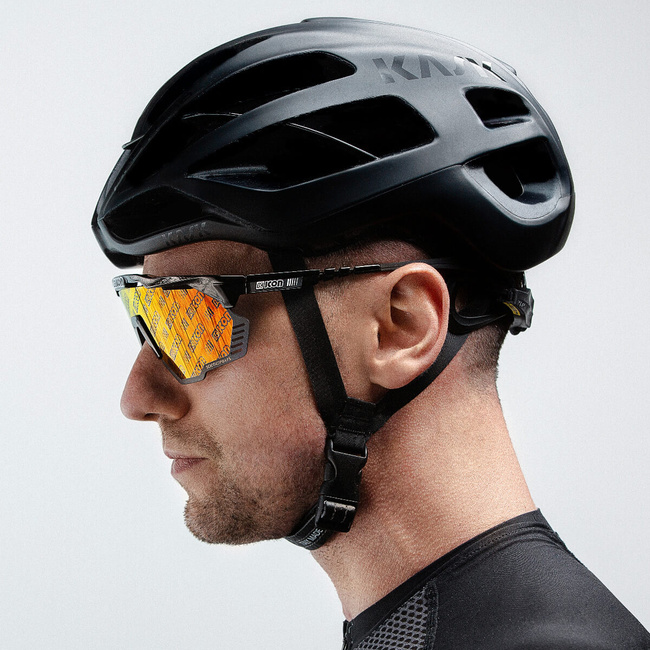 Okulary SCICON AEROSHADE KUNKEN Black Gloss White Bolt - SCNPP Monogram UAE Multimirror Red