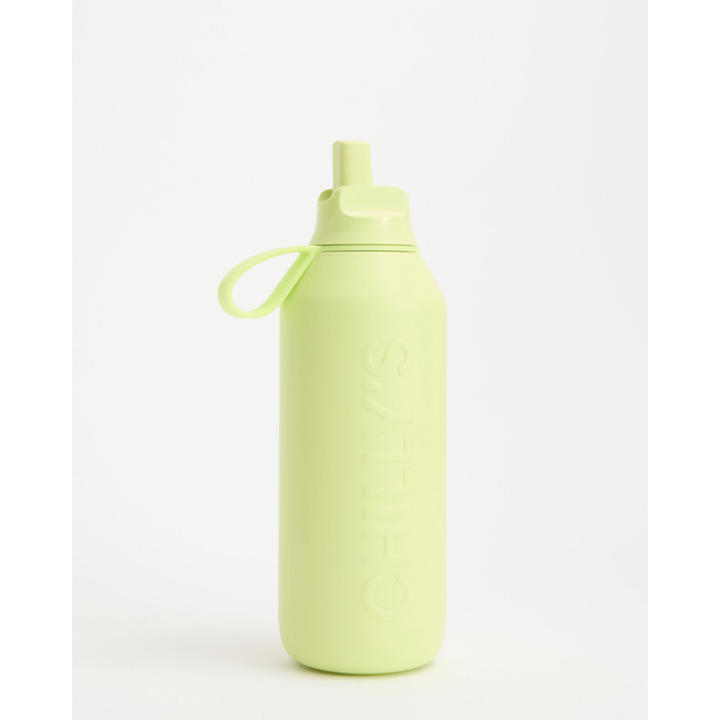 Butelka termiczna Chilly's Series 3 Flip ze słomką, 500 ml, Limelite