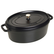 Staub La Cocotte garnek żeliwny owalny 8 ltr, czarny