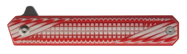 Nóż składany Womsi Wolf, laminat S90V i 420, ostrze 8 cm, rękojeść G10 czerwono-biała