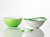 Miska + Durszlak + Łyżki Do Serwowania Zielone