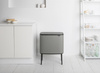 Kosz na śmieci 34L (11+23) Bo Touch Bin - Mineral Concrete Grey - Brabantia